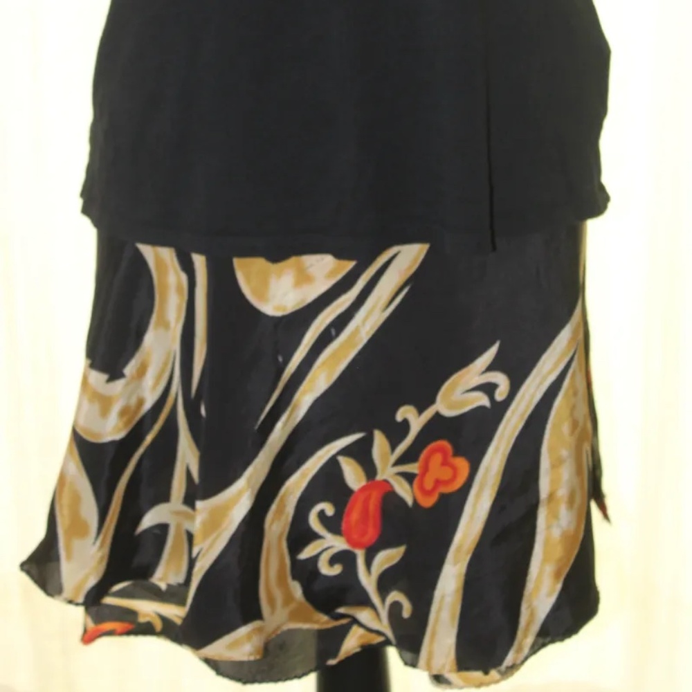 Short Reversible Vintage Sari Wrap Skirt, Like New